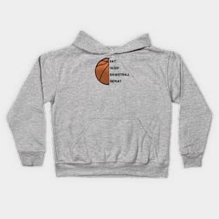 Eat, Sleep, Basketball repeat Kids Hoodie